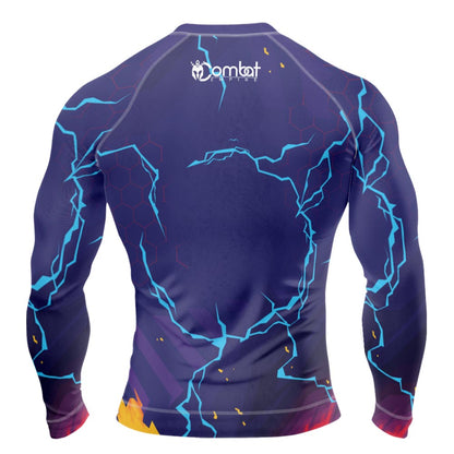 MMA Blue Thunder Bolts Long Sleeve Rash Guard