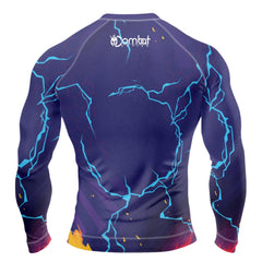 MMA Blue Thunder Bolts Long Sleeve Rash Guard