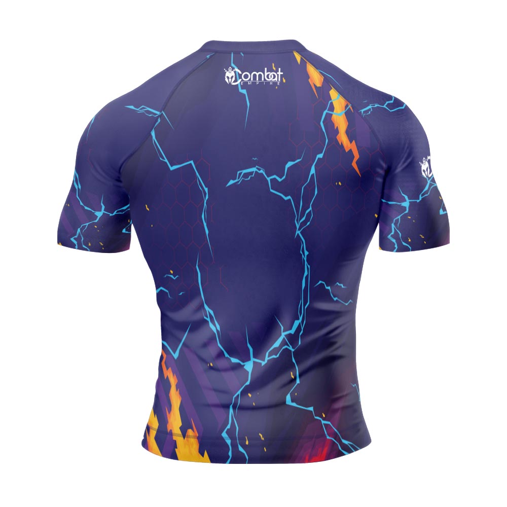 MMA Blue Thunder Bolts Long Sleeve Rash Guard