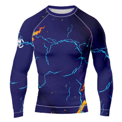 MMA Blue Thunder Bolts Long Sleeve Rash Guard