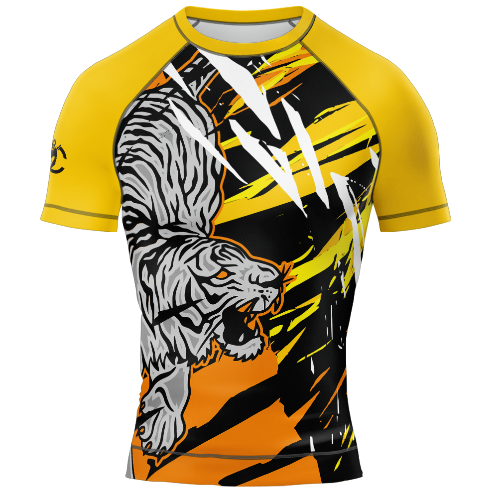 MMA TIGER ROARING SHORT SLEEVE RASH GUARD