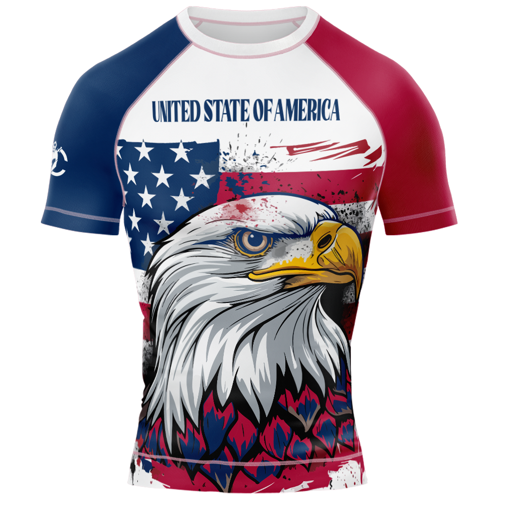 MMA PATRIOIT UNITED STATE OF AMERICA LONG&SHOORT SLEEVE RASH GUARD