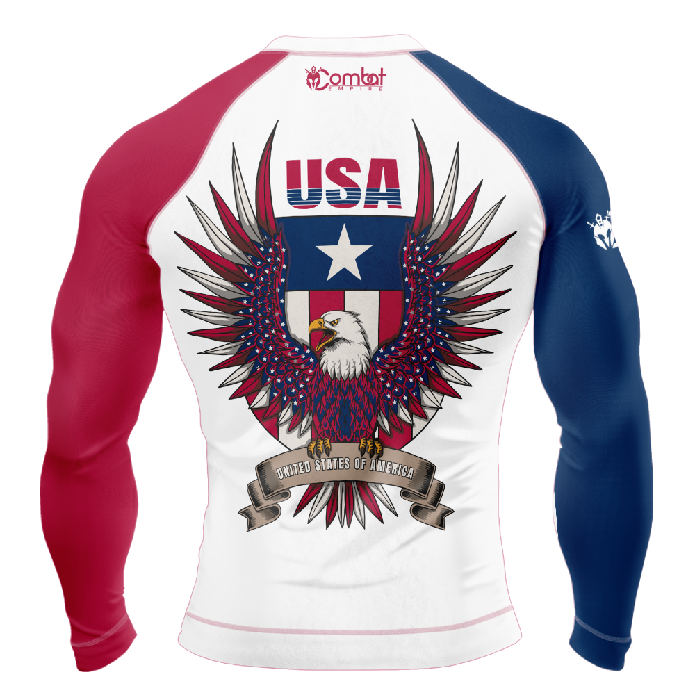 MMA PATRIOIT UNITED STATE OF AMERICA LONG&SHOORT SLEEVE RASH GUARD