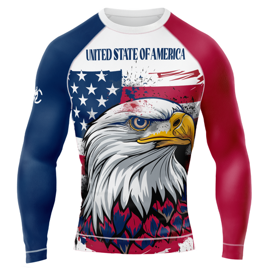 MMA PATRIOIT UNITED STATE OF AMERICA LONG&SHOORT SLEEVE RASH GUARD