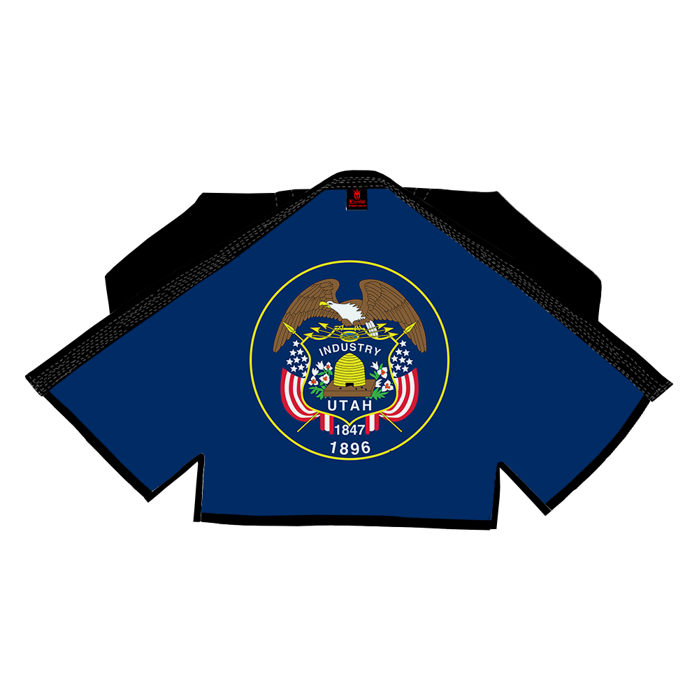 COMBAT PATRIOTIC ALL STATE OF AMERICA SUBLIMATION BRAZILIAN JIU JITSU GI BJJ GI)