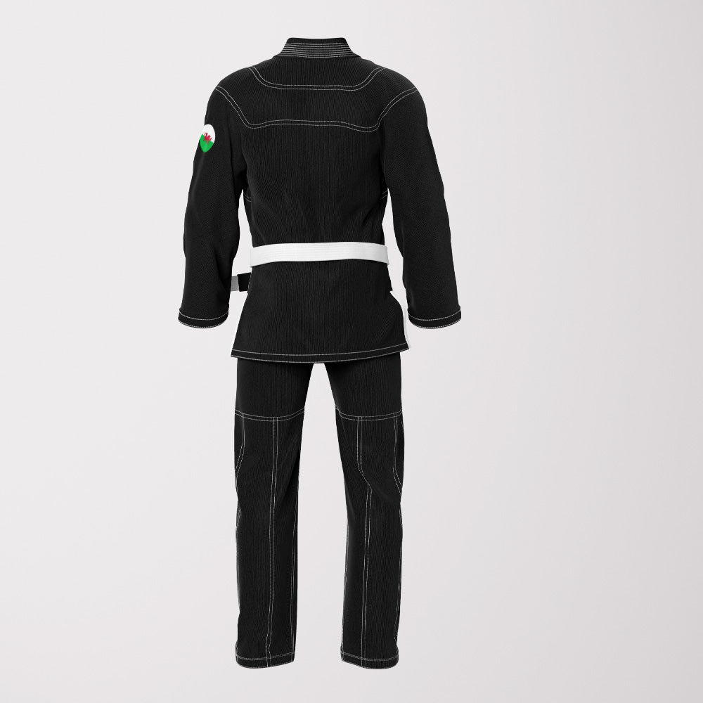 Wales Flag Sublimation BJJ Gi | Premium Pearl Weave | Lightweight Training Cut