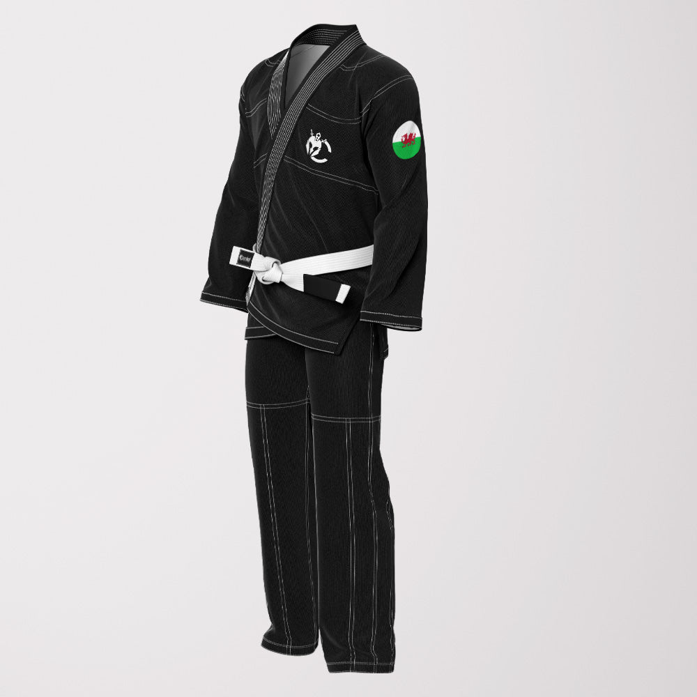 Wales Flag Sublimation BJJ Gi | Premium Pearl Weave | Lightweight Training Cut