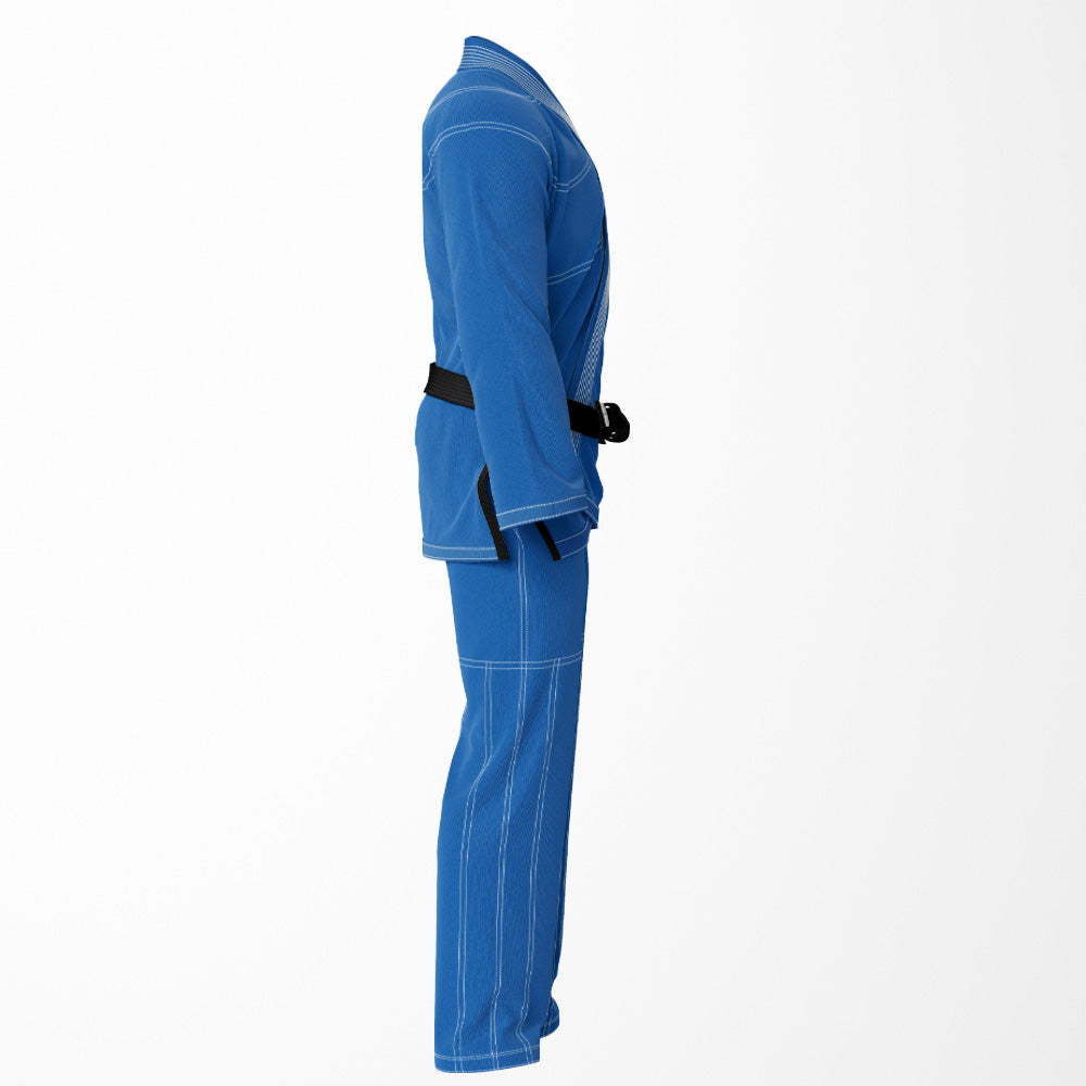 We Are All One Sublimation Blue BJJ Gi - Premium Patriotic Edition