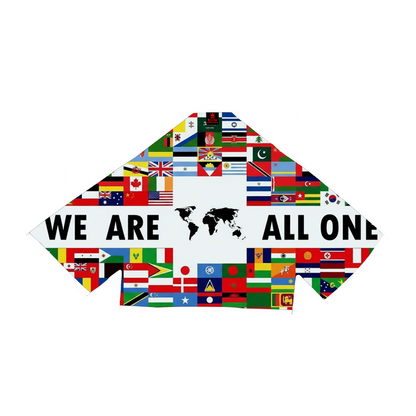 We Are All One Sublimation White BJJ Gi - Pearl Weave Premium Edition