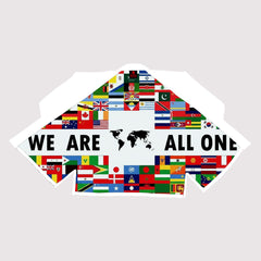 We Are All One Sublimation White BJJ Gi - Pearl Weave Premium Edition
