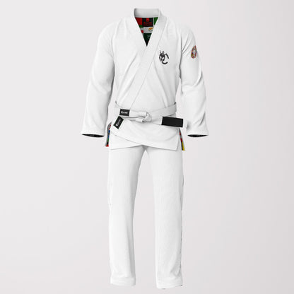 We Are All One Sublimation White BJJ Gi - Pearl Weave Premium Edition