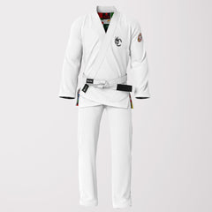 We Are All One Sublimation White BJJ Gi - Pearl Weave Premium Edition