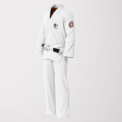 We Are All One Sublimation White BJJ Gi - Pearl Weave Premium Edition