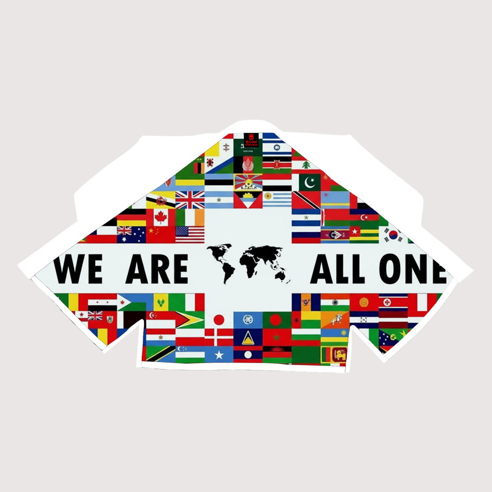 We Are All One Sublimation BJJ Gi - White Pearl Weave Patriotic Edition