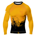 MMA Yellow Black Smash Long Sleeve Rash Guard