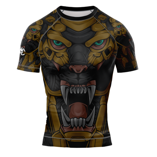 MMA Tiger Print Short Sleeve Rash Guard