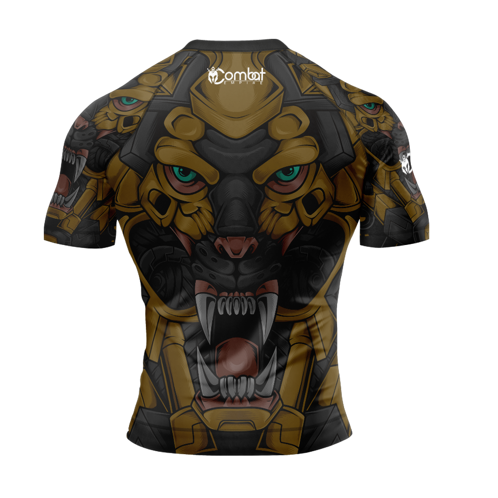 MMA Tiger Print Short Sleeve Rash Guard