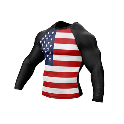 American Patriotic Rash Guard For Men/Women
