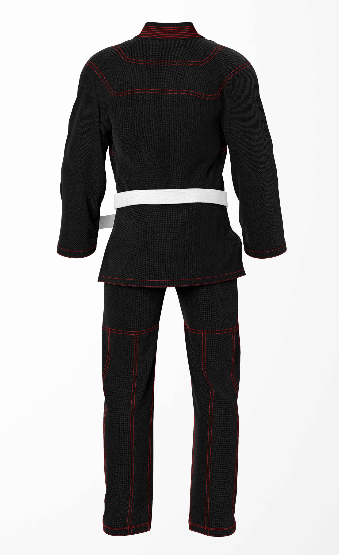 Combat Basic Black - Red Stitching Brazilian Jiu Jitsu Gi (BJJ GI)