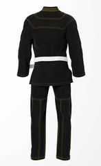 Combat Basic Black with Gold Stitching Brazilian Jiu Jitsu Gi (BJJ GI)