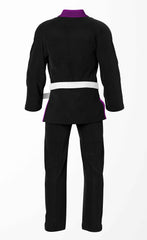 Combat Basic Black Brazilian Jiu Jitsu Gi with Purple Lapel (BJJ GI)