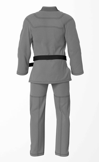 Combat Basic Gray with white Stitching Brazilian Jiu Jitsu Gi (BJJ GI)
