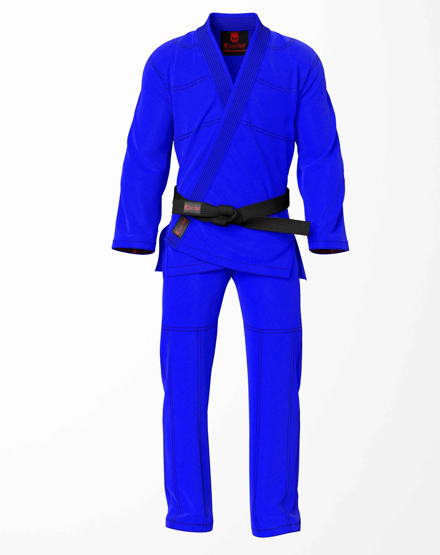 Combat Basic Blue with Black Stitching Brazilian Jiu Jitsu Gi (BJJ GI)