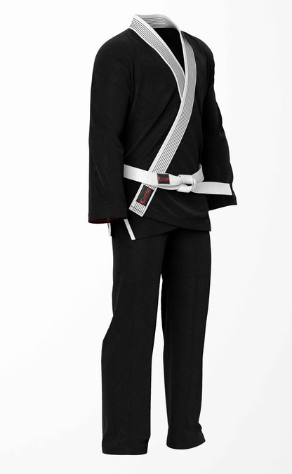 Combat Basic Black Brazilian Jiu Jitsu Gi with White Lapel (BJJ GI)