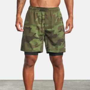 2 In 1 Camouflage Men Jogger Shorts